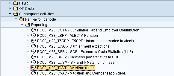 Nyheter under kvartal 1 år 2012 1(2) Övertidsjournalen (rapport RPTOVTS0) Återförda timmar ska