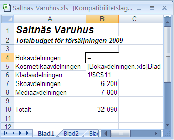 15 IT grundkurs 2 i datateknik vid Ålands lyceum Obs! dialogrutan kan se lite olika ut beroende på var filerna är sparade. Markera de tre länkarna Kosmetikaavdelningen.