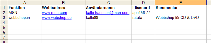 ÖVNINGAR TILL EXCEL KAPITEL 8. 1. Öppna kalkylen Filmer och Skivregister. Döp om Blad1 till Filmer och Blad2 till Skivor. Ta bort överflödiga blad och spara kalkylen. 2.