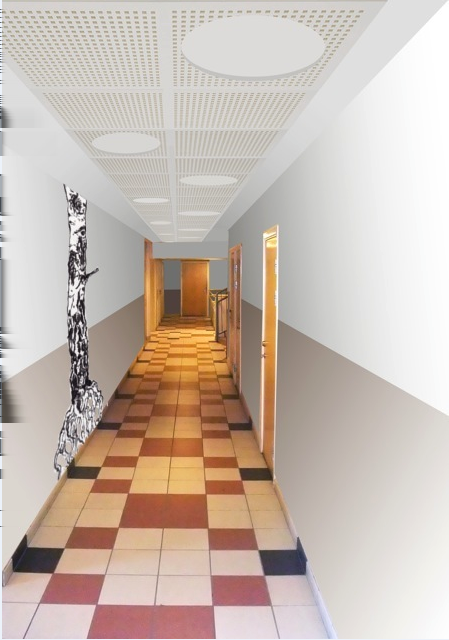 Korridorer I korridorerna finns det många ställen som man tappar bort sig på grund av deras enformighet.