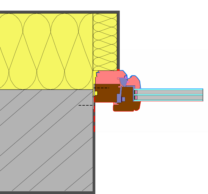 Figur 14: Även vid renovering då fönstren ej byts ut går det att skapa en fullgod lösning utan köldbryggor.
