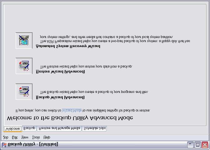 90 5 Systemfunktioner Använda Säkerhetskopiering (endast Windows XP) Verktyget Säkerhetskopiering skapar kopior av information på din hårddisk.