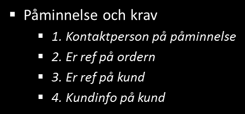 Nytt eposthierarki - fakturering Faktura 1. Orderhuvudet avvikande epost adr 2. Kedjeledarens fakturaadress 3.