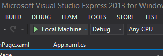 Köra appen Du kan starta appen via Visual Studio genom