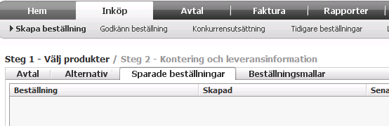 23 (71) 3.21 Tidigare beställningar Du hittar dina tidigare beställningar under fliken Inköp och Tidigare beställningar.