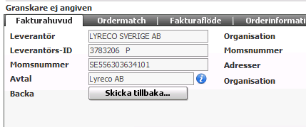 58 (71) 8.7 Tillkommande avgifter Faktura som innehåller både en order och en tilläggsbeställning kan inte ordermatchas eftersom de tillkommande artiklarna inte är konterade och attesterade.