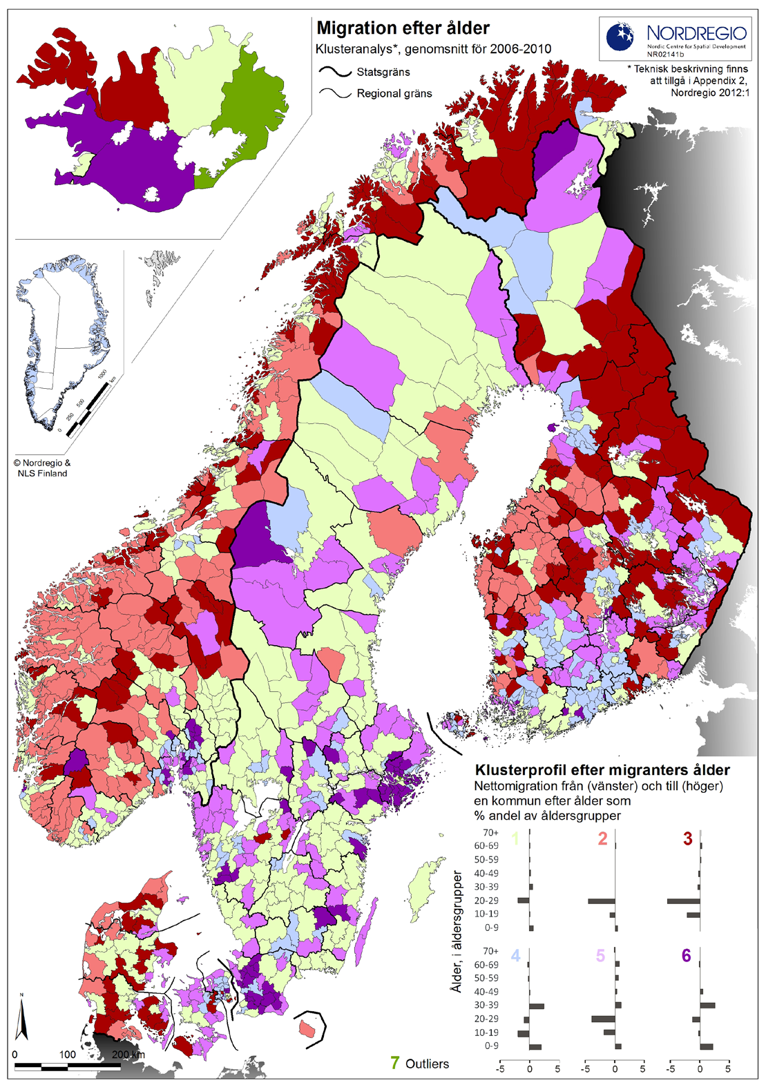 Karta 4. Demografisk mobilitet uppdelat på ålder.