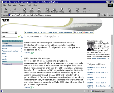 Nordic Outlook - November Denna rapport publicerades den 7 november. Avstämningsdag för valuta- och räntenoteringar var den november. Ekonomisk Analys Klas Eklund, Chefekonom + 8 7 888 klas.