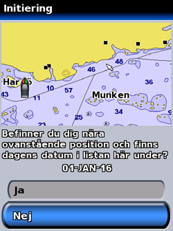 Komma igång Söka efter GPS-satellitsignaler När du slår på enheten måste GPS-mottagaren samla in satellitdata och fastställa den aktuella positionen.