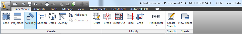 Menystruktur Autodesk Inventor använder samma standard meny som finns i Microsoft Windows. Menyns struktur är anpassad efter den miljö du arbetar i.