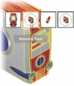 9. För att rotera modellen: På menyfliken View>Navigate Panel>Free Orbit. Klicka på den högra kvadrantlinjen och markören till vänster tills du kan se den undre delen av datorskalet.