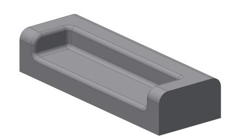 Grundskiss och grund-feature Utveckling av en parametrisk modell En parametrisk modell utvecklas genom stegen i följande illustrationer.