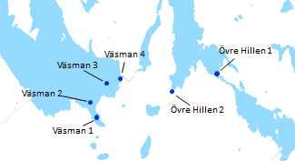 4 Provtagningslokaler Projektet Miljögifter i Kolbäcksån har finansierat provtagning och analys hösten 211 av vatten-, sediment- och fiskprover från Väsman 1, Norra Barken och Södra Barken.