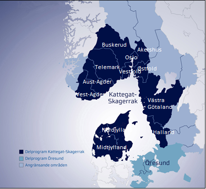 2.1 Programgeografin Figur 1.2 Karta över regionen Källa: Oxford Research 2011, baserat på www.interreg-oks.