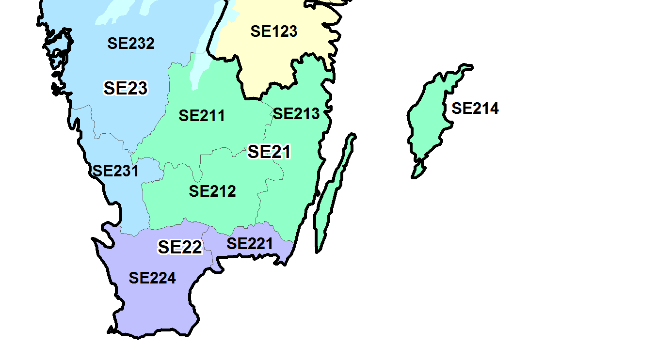 Kartor Regionala indelningar i Sverige den 1 januari 2011 3.