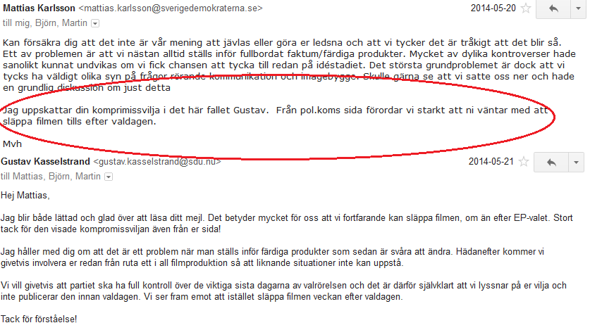 Jag trodde att vi redde ut detta missförstånd med Mattias Karlsson inför offentliggörandet där han ställde samma fråga och fick svaret av oss att det inte finns någon inspiration från den filmen.