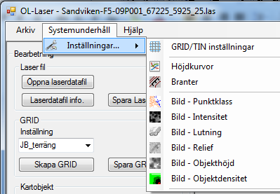 Systemunderhåll, inställningar I huvudmenyn under systemunderhåll kan du administrera/registrera dina egna inställningar. Du kommer att se nedan vilka möjligheter detta kommer att ge dig.