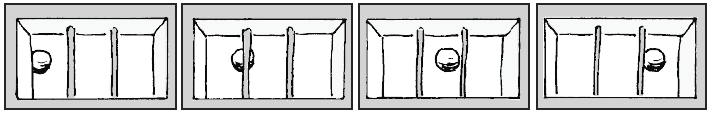 8 Fig 10.14. Ljuset som brinner ner är en irreversibel process. Fig 10.15. Visas bilderna i rätt ordning? Fig 10.16. Bollen som flyger förbi är en reversibel process. 1. En lampa är ansluten till ett batteri.