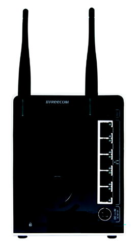 Bekanta dig med Data Tank Gateway Bakpanel Baksidan består av: 1. WLAN-antennanslutning 2. Maskinvara-resetknapp 3. Fläkthål 4.
