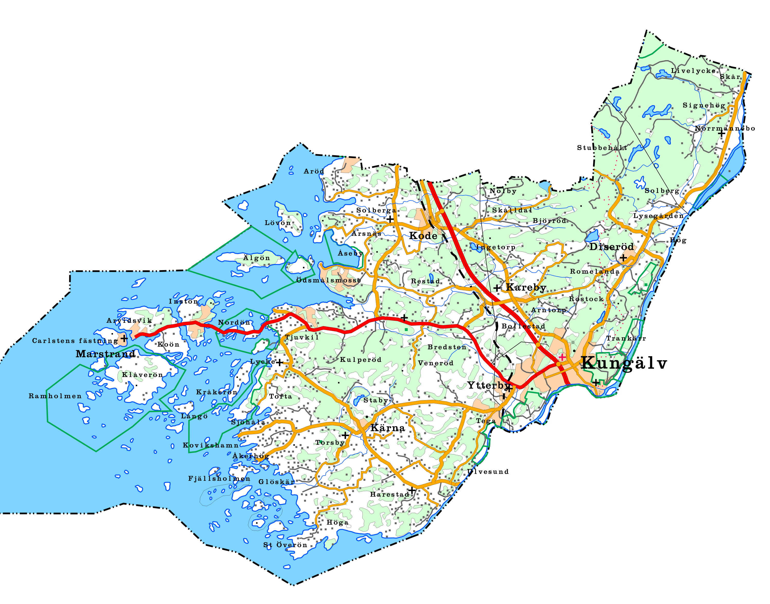 3 3.1 3.1.1 Resultat Kunskapsla ge Kunga lvs kommun Kunga lvs kommun ligger i Bohusla n och tillho r Va stra Go talands la n. Kommunen har drygt 40 000 inva nare och en yta pa 365 km2.