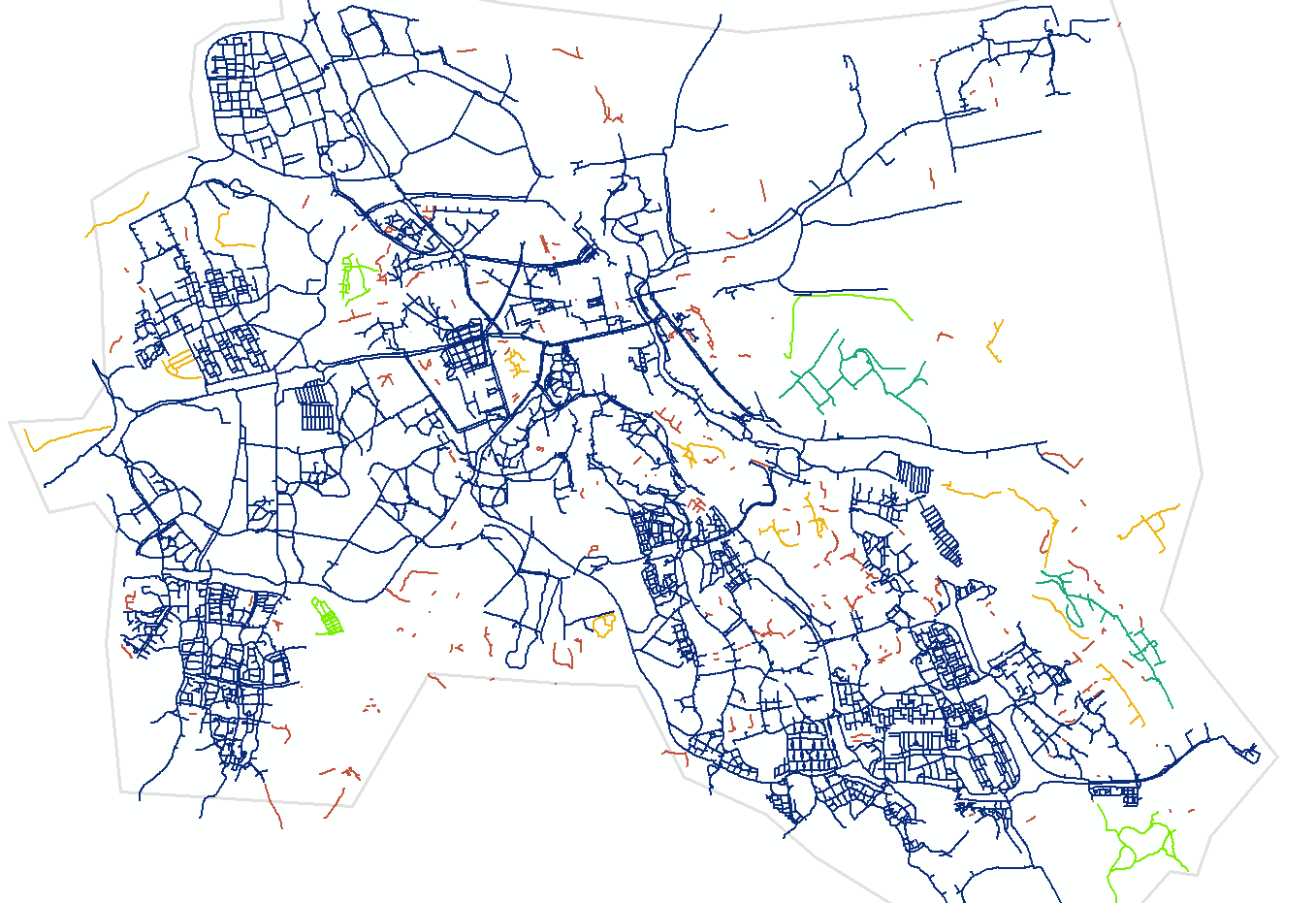 hjälper att visualisera och mäta hur sammanhängande cykelinfrastrukturen i en stad är och hur effektivt en åtgärd är för att öka kontinuiteten i nätet.