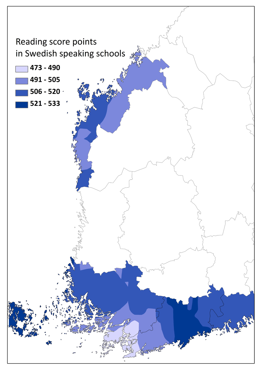 Analyser och resultat Poäng för läsförståelse i svenskspråkiga skolor Obs!