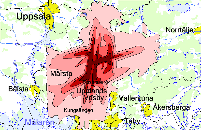 NATURVÅRDSVERKET Rapport 657 (1) Antal flyghändelser med maximalnivå 7 db LAmax,slow.