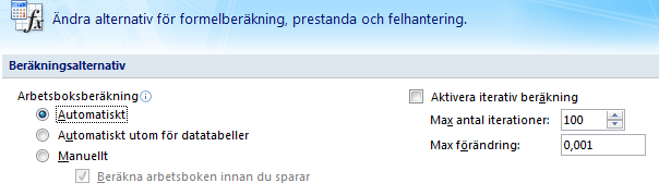 Övningsuppgift Skapa 10 slumptal mellan 100 och 200 i SLUMP.XLS. Spara under samma namn. Lösningsförslag: SLUMP2.XLS. Lägg märke till att slumptalen räknas om varje gång du utför någon beräkning i kalkylbladet!