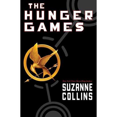 Bokrecension: Hungerspelen av Suzanne Collins Hungerspelen är den första boken i en trilogi. Huvudpersonerna i boken är bl.a. Katniss och Peeta.