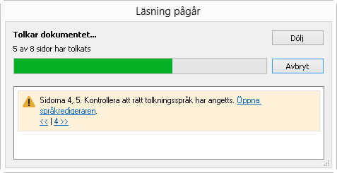 4. Om du ska köra en Microsoft Word, Microsoft Excel eller PDF uppgift ska du ange ytterligare dokumentalternativ på den högra sidan av fönstret. 5.