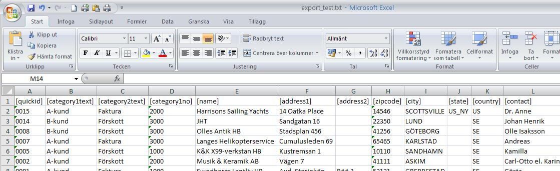 7 Har du informationen eller kan få den i någon form av textfil eller en Excel-fil är det lämpligt att redigera den i Microsoft Excel.