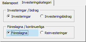 3.2.4.2.9 Företagsförvärv (endast tillgänglig i Förvärv/värdering -mallar i Enterpriseversionen) Det här alternativet väljer man endast för att mata in ett förvärvspris.