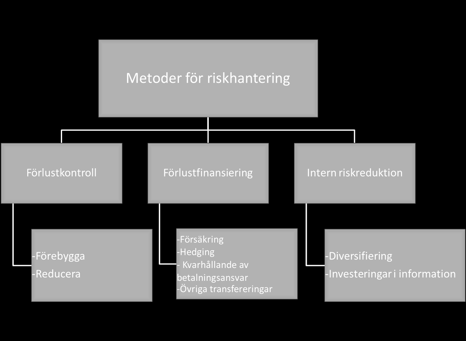 för varje risk för att sedan formulera nyckelfrågor till ansvarig på respektive enhet och därigenom möjliggöra en kvantifiering av de olika risknivåerna.