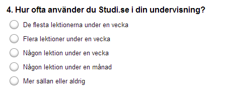 Figur 31 - Fråga 3, ställdes till samtliga kategorier.