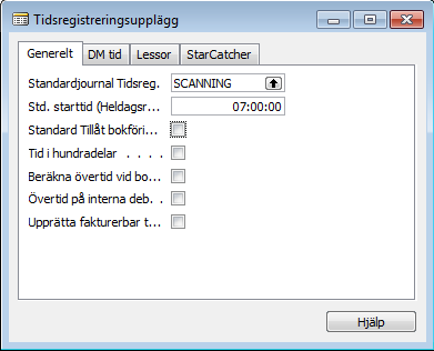 Tidsregistrering med skanner För att kunna använda tidsregistrering med scanning skall du först göra inställning i systemet samt ha upprättat medarbetare och resurser.