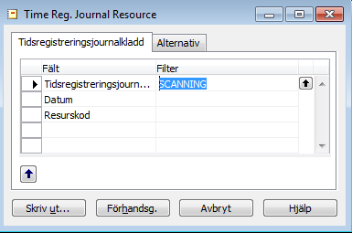 Under funktion är det möjligt att välja Beräkna övertid. Denna funktion läser igenom registrerade tider och ändrar tider utanför ordinarie tid till övertid.