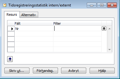 Listan skrivs från tidsregistreringsposterna. Per. medarbetare skrivs periodens tidsförbrukning, uppdelat och summerat per arbetstyp.