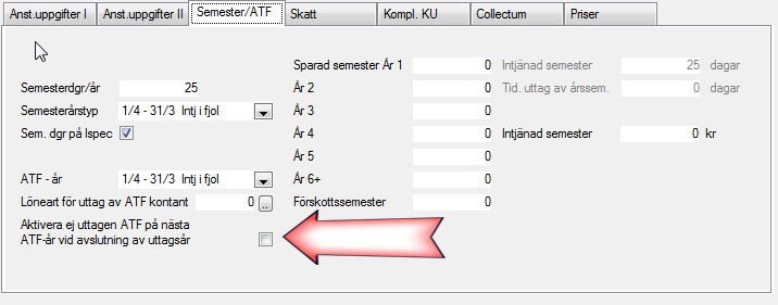 Det första nya urvalet avser det datumintervall du kan ange i en löneperiod. Det andra urvalet avser de datum du kan ange i varje lönetransaktion. Revidering med anledning av punkt 4.