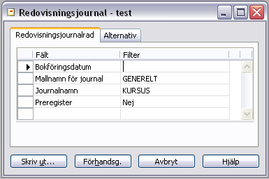 Nu stämmer kassabehållningen med det kontrollräknadebeloppet. Innan kassajournalen bokförs kan du skriva ut journalen.