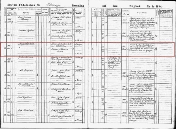 _G_ GUSTAF REINHOLD PERSSON, f. 27 maj 1839 d. 30 mars 1898 Föräldrar: Per Persson och Karin (Chatarina) (-4, G, 1) Gifte sig i Ytterby den 26 febr. 1870 med KRISTINA ERSDOTTER, f. 17 sept.