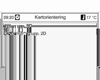 Navigation 93 Om Pop-up navigering är aktiverat visas följande bild: Med alternativet Pop-up navigering kan du välja om guidningsinformation från navigationssystemet ska visas i pop-up fönster i