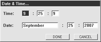 Grundläggande funktioner FORE-SIGHT monitor i MC-2000-serien Ställa in datum och tid Du kan ändra datum och tid som visas på skärmen och på insamlade data.