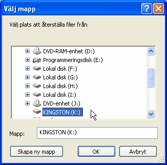 Säkerhetskopiering Programmets systemfiler kopieras inte, enbart programmets datafiler säkerhetskopieras (företags- personalregister, tidredovisning och personalliggare).