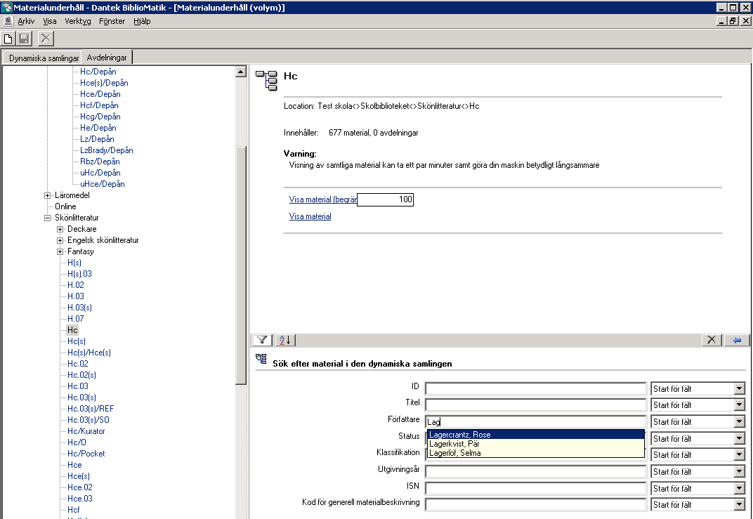 Ny sökning / Sortering I högra sidan av balken ses ikonerna som du använder för att