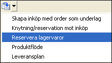 FÖRSÄLJNING & FAKTURERING Här registrerar du produkter som ska ingå i ordern. Detta kan du göra på två sätt: Klicka Ny och skriv in Produktnumret i den nya raden.