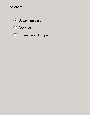 System 7-1 Användare Klicka på fliken System/Användare Lägg till, ta bort och ändra en användares rättigheter och lösenord.