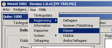 Introduktion till Wintid 2002 1-2 Wintid 2002 komponenter Wintid 2002 är uppdelat i flera olika flikar, se nedan.