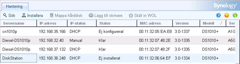 Kapitel Installera DSM Kapitel 3: 3 Följ stegen i det här kapitlet för att installera DiskStation Manager (DSM) för din DiskStation på en nätverksdator.