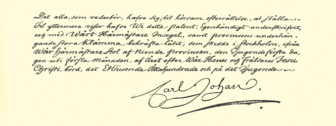 Den sista konstitutionsakten undertecknad av Kung Carl XIV. Östgöta provinsialloge firade 200 år med möjlighet till en repris om sju år I år är det dags för ännu ett frimurarjubileum i Linköping.