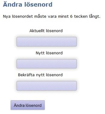 4.9 Sök Denna sökruta medger sökning på valfri text och ger träffar på allt i tjänsten som matchar det du angivit i sökrutan. Söker Du exempelvis på anv får Du även träff på Användare et.c. 4.